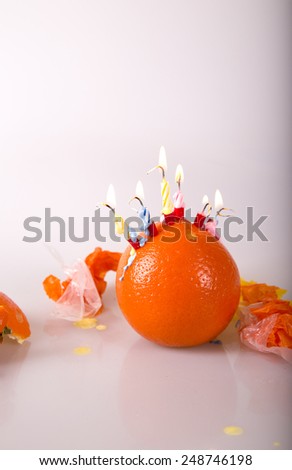 unusual cake for birthday, orange