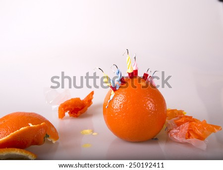 unusual cake for birthday, orange