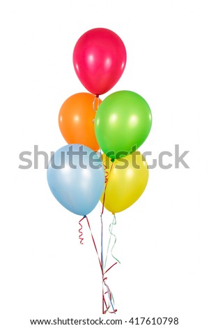 Colorful Balloons in isolated White Background