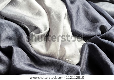 Silk scarfs, grey pattern