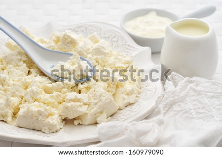 Cottage cheese, milk and yogurt