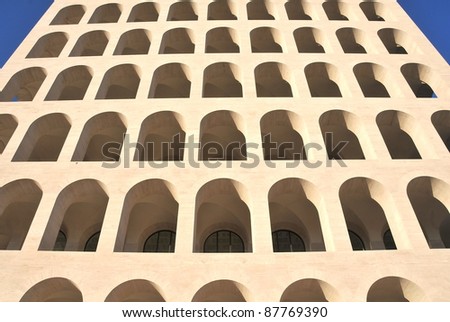 Many oval windows, the fragment of building