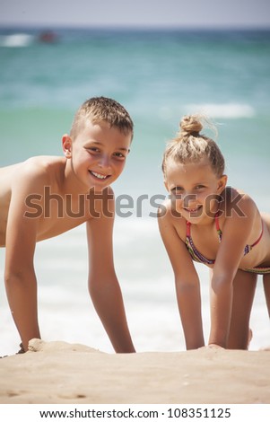 kids on holiday sea sand and a clean healthy air
