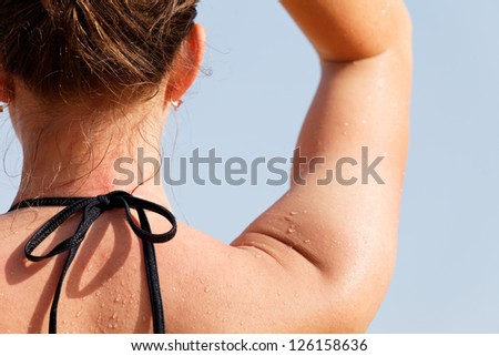 neck and shoulders girls in bikinis sea rest of the health care