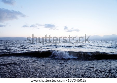 sea wave, dark water, cold
