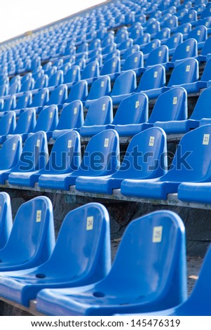 seats in the stadium to support groups during the match