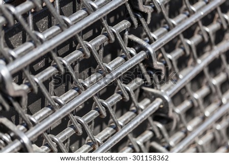 background texture of the metal rods close-up