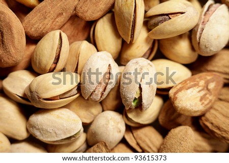 salted nuts, fresh delicious healthy body and mind