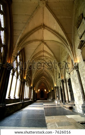 Medieval westminster abbey in London