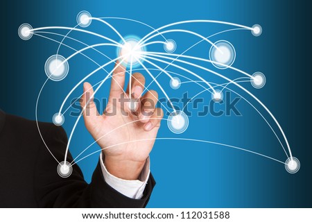 hand pushing social network structure hand pushing social network structure