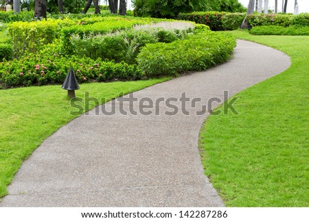 Pathway through a Green City Park