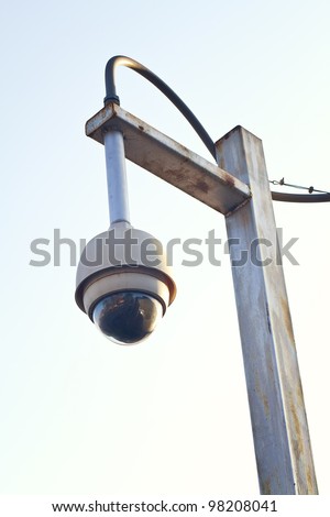 High tech overhead security camera