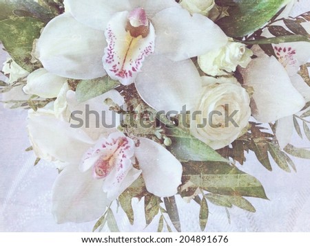 Gentle orchid in soft color and blur style for background