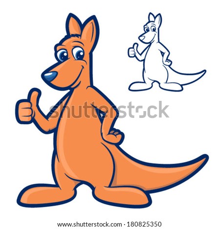 Cartoon Kangaroo With His Thumb Up And Smiling Stock Vector