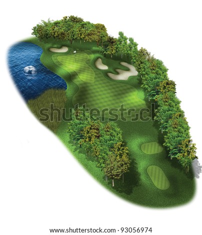 golf course illustration