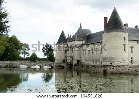 Medieval castle in the south west of France in the Loire Valley.