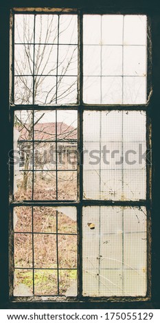 Window light in old abandoned factory
