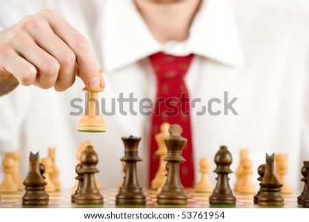 man playing chess