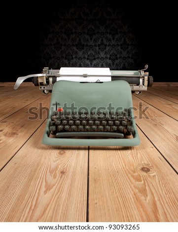 vintage typewriter on an ancient background