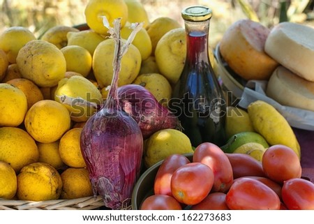 Natural agricultural products grown in the south of Italy
