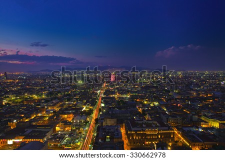 Mexico city at night high definition