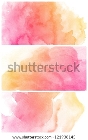 Set of colorful various Abstract watercolor art background hand paint Set of colorful various Abstract watercolor art background hand paint