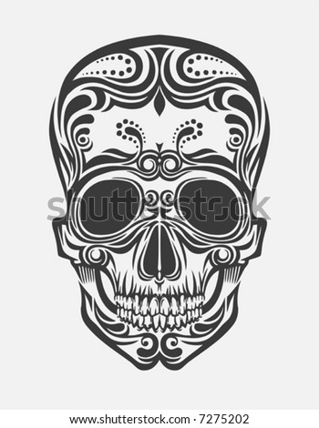 stock vector vector drawing of a stylized skull