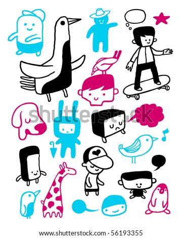 funny characters. vector : Funny characters