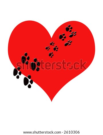 Heart With Paw