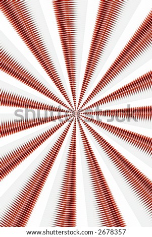 Kaleidoscope pattern image of red peppers. Hypnotic repeating red and white pattern.