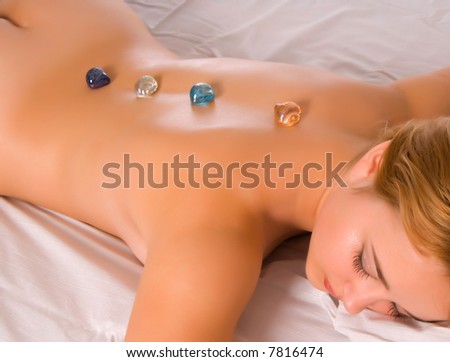 lady relaxing in massage salon