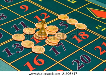 Close up view of roulette gambling 