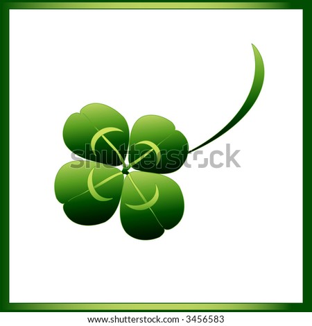 4 leaf clover. stock vector : Four leaf