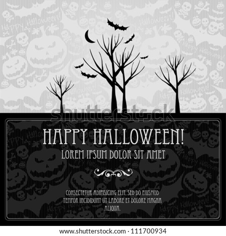 Halloween vector card or background Vector art Halloween vector card or background Vector art