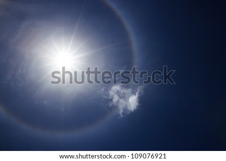 Corona, ring around the sun