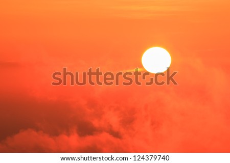 Clouds move across the sun in the morning