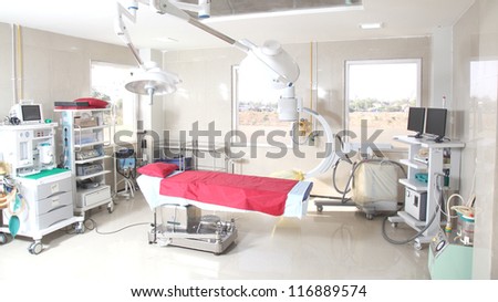 Interior view of operating room.