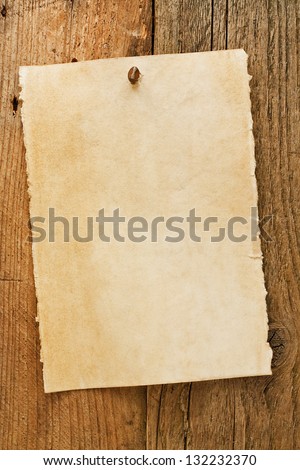 Parchment Paper Notice Sign Similar To The Grungy Cowboy Wanted Posters Often Used To Symbolise The Wild West Of America