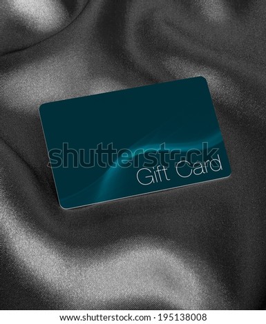 Store Gift Card or voucher on silk background with saved path around card for easy creation of custom card or for customisation with your local currency, amount or to change silky background colour.