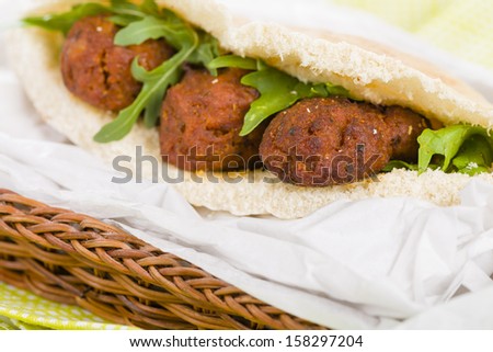 Kofta Kebab - Minced meat kebabs in a pita bread.