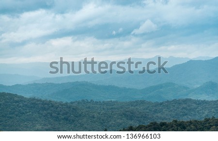 smoky mountains in blue ridge parkway