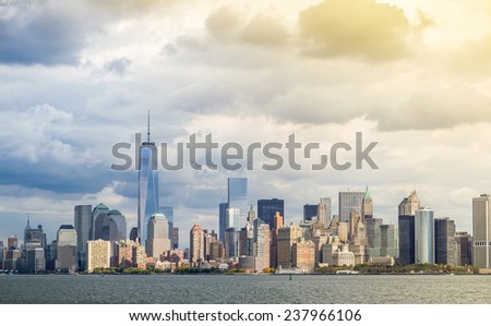 New York City skyline with freedom tower