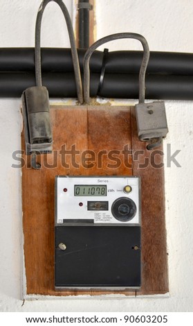 Electrical house meter gauge.