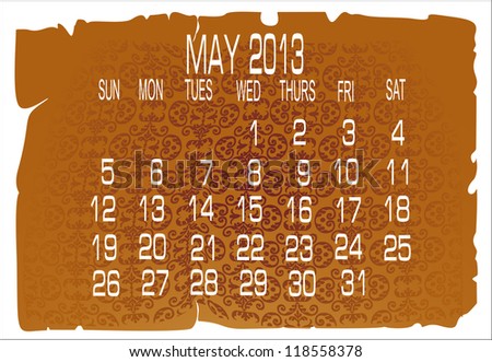 calendar May 2013