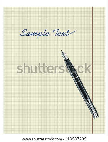 Blank notebook and pen. Isolated on white.