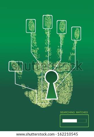 Fingerprint Lock. Electronic biometric fingerprint scanning
