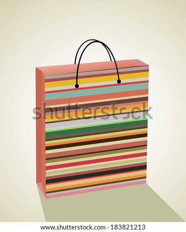 Striped gift bag