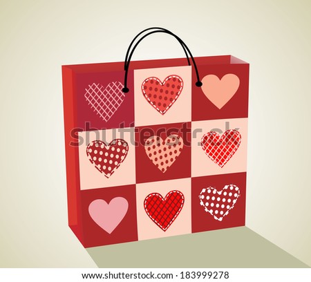 gift bag with hearts