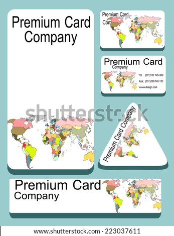 Business card template.travel agency.