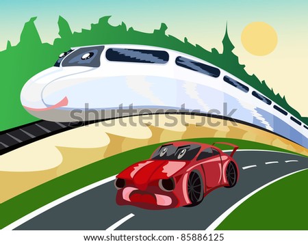 Auto Racing Nascar Lennie Pond on Train And The Car Races Stock Vector 85886125 Shutterstock